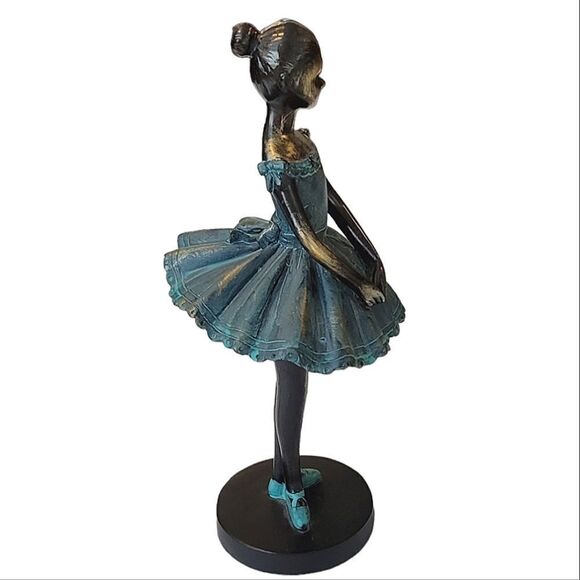 Tarnish Bronze Ballerina Hand Painted Sculpture - Picture 4 of 12